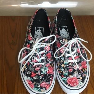 vans floral shoes